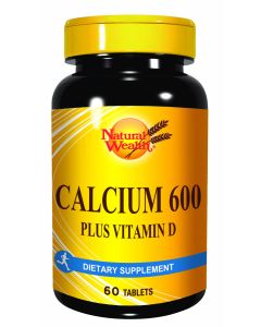 Natural Wealth Kalcijum 600 mg plus vitamin D 60 tableta