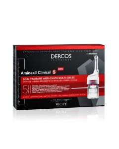 Vichy Dercos Aminexil Clinical 5 protiv opadanja kose za muškarce, 21 ampula