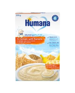Humana mlečna kašica sa 5 vrsta žitarica i bananom 200g