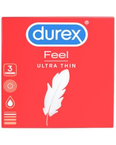 Durex Feel Ultra Thin, 3 kondoma