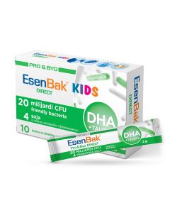 Esenbak Direkt kids probiotik, DHA + Taurin, 10 kesica