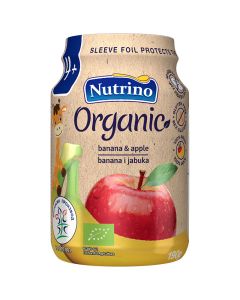 Nutrino Organic Voćni pire - Banana i Jabuka 190g