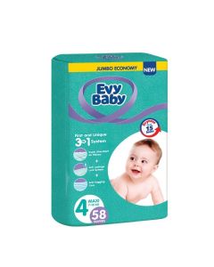 Evy Baby pelene jumbo 4 maxi 8-18kg 3u1 58 komada