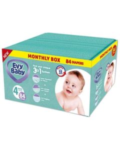 Evy Baby pelene box 4 maxi 7-18kg 3 u 1 84 komada