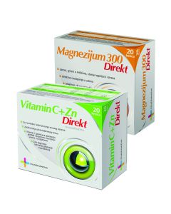 Magnezijum 300 Direkt 20 kesica + Vitamin C + Cink Direkt 20 kesica Gratis