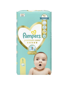 Pampers Premium Care 1 VPM pelene, veličina 1 (2-5kg), 50 komada