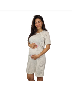 Spavaćica za trudnice i dojenje Bež L