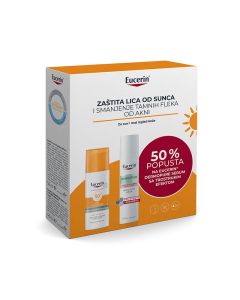 Eucerin Box Sun Oil Control SPF 50 50ml + Dermopure serum sa trostrukim efektom (-50%) 40ml