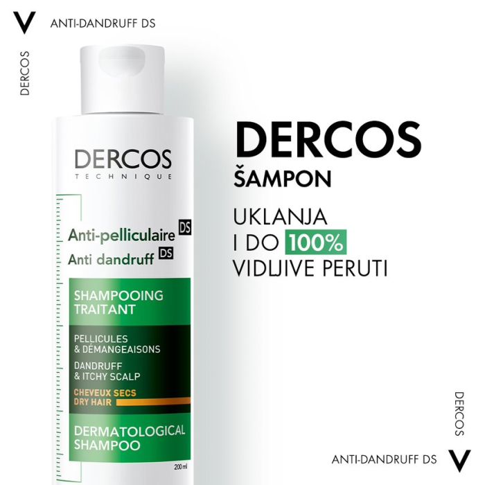 Vichy Dercos šampon protiv peruti za suvu kosu 200ml