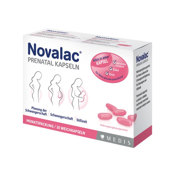 Novalac kapsule s folno kislino (Novalac Prenatal 30 kapsul)