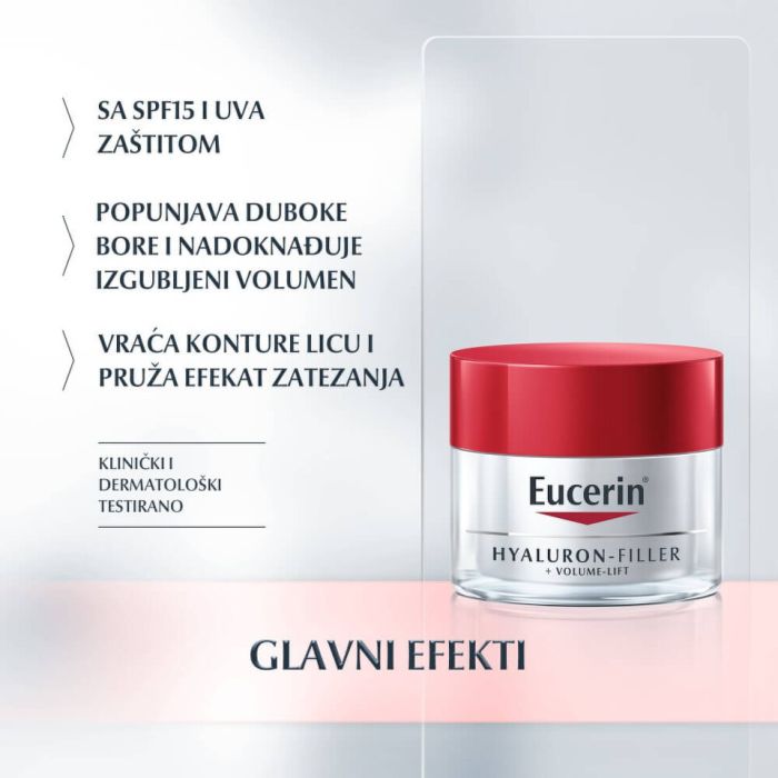Eucerin Hyaluron-Filler + Volume-Lift dnevna krema za normalnu i mešovitu kožu spf15 50 ml