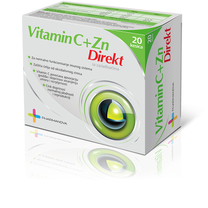 Vitamin C + Zn Direkt 20 kesica