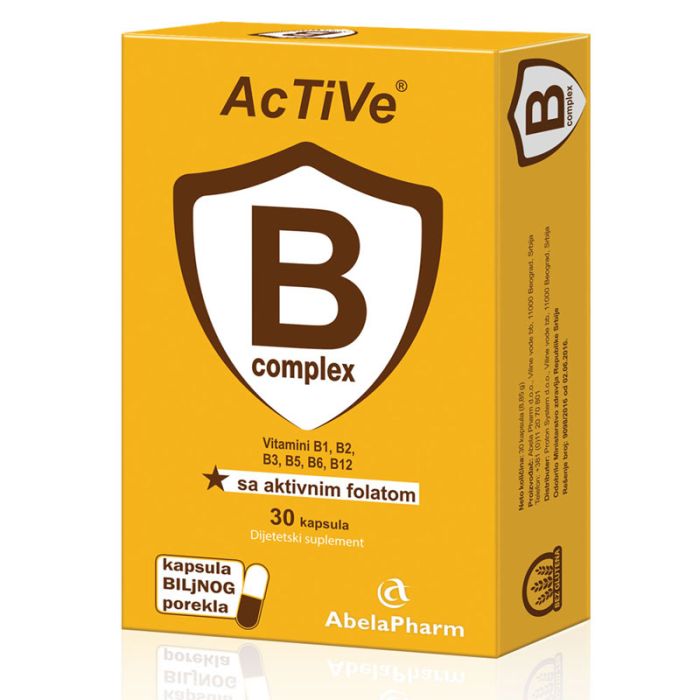 Active B complex sa folatom 30 kapsula