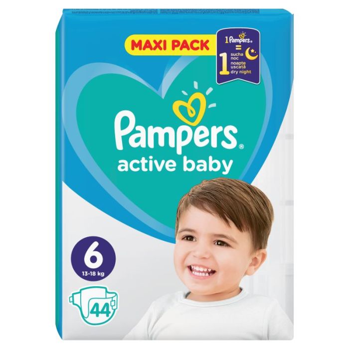 Pampers Active Baby VPP pelene, veličina 6 (13-18 kg), 44 komada