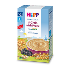 Hipp Instant mlečna kaša sa 5 vrsta žitarica i suvom šljivom 250g