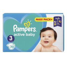 Pampers Active Baby JPM pelene, veličina 3 (6-10 kg), 70 komada