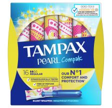 Tampax Compak Pearl Regular, 16 tampona