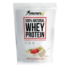 Proteini.si 100% Natural Whey protein, bela čokolada-jagoda 500g