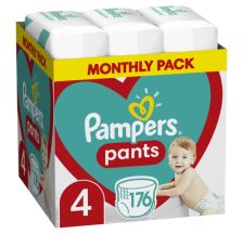 Pampers  Pants Monthly Pack Pelene gačice S4 9-15kg 176 komada