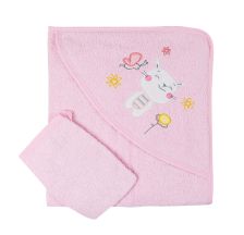 Bebekevi peškir za bebe devojčice roze BD1069
