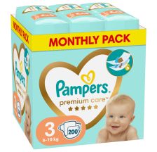 Pampers Monthly Pack Premium Care S3 6-10 kg 200 komada