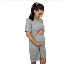 Spavaćica za trudnice i dojenje Siva M
